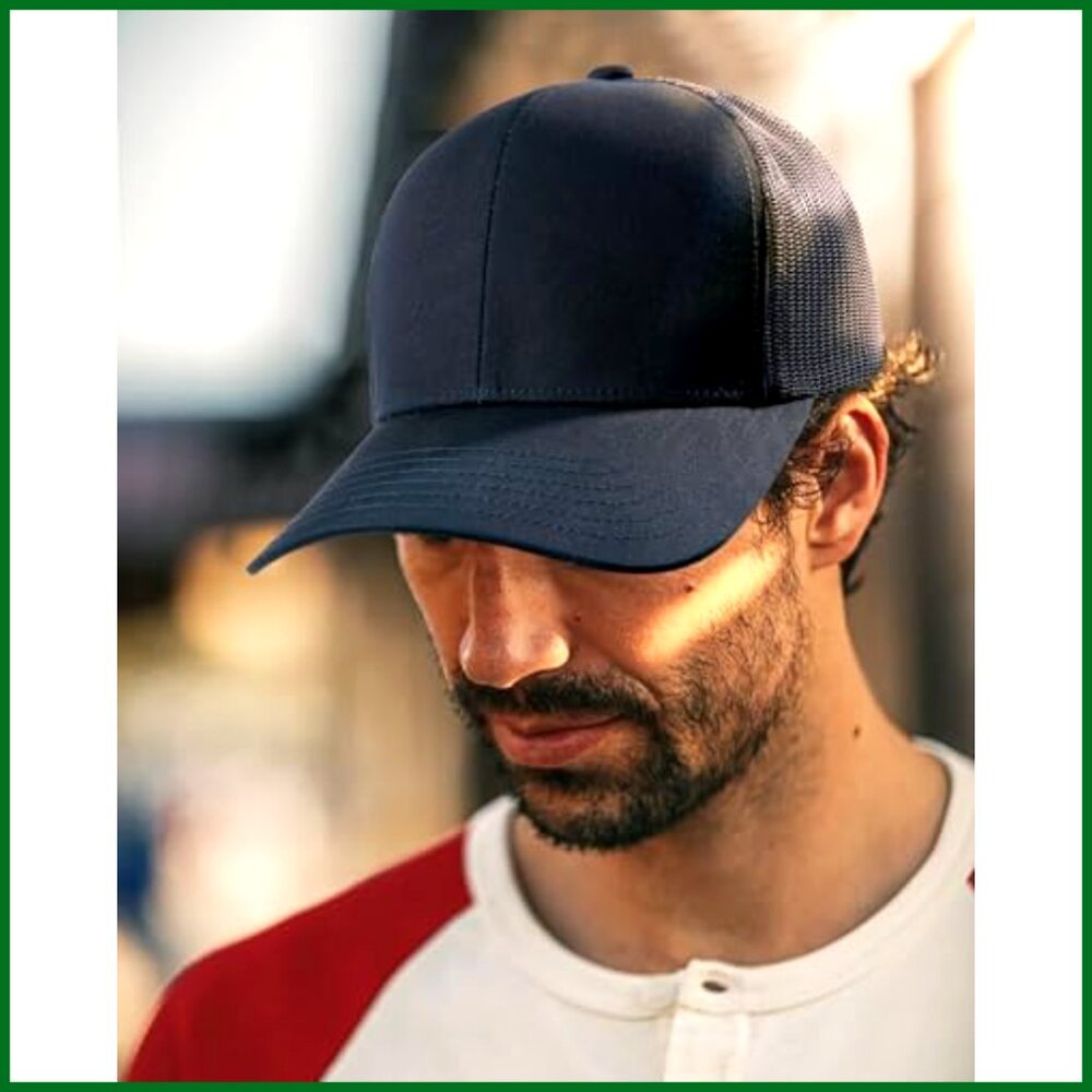 Structured Mesh Baseball Cap Adjustable Trucker H… - image 5